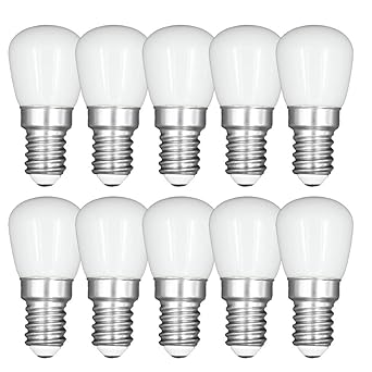 3W E14 LED Frigorífico Congelador Bombillas Pack de 10 Blanco Frío ...