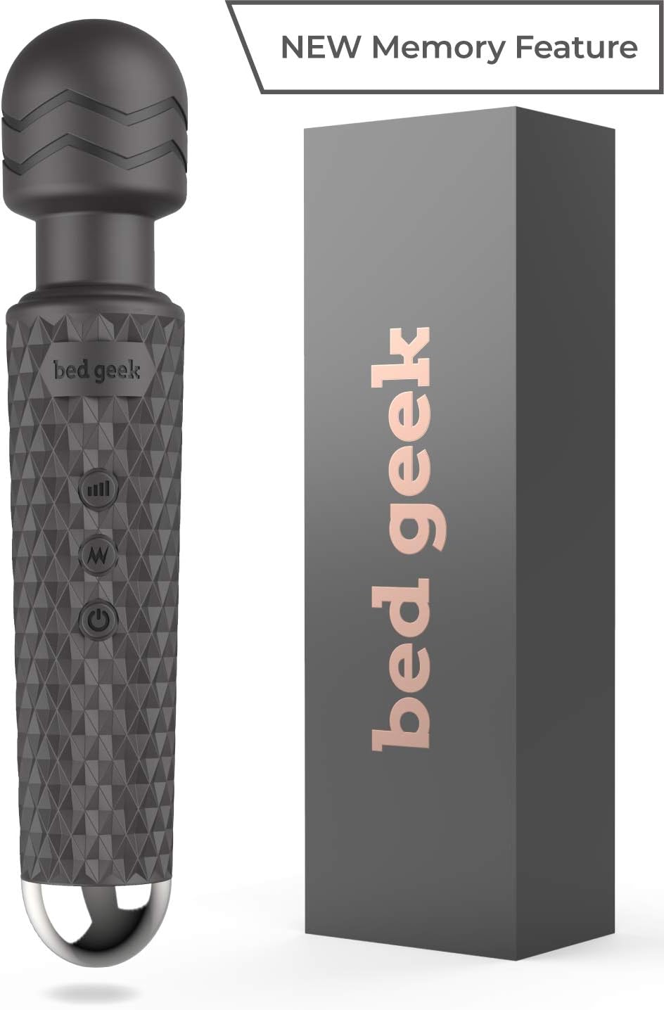 Wand Massager with New Memory Feature by bed geek Wireless Handheld