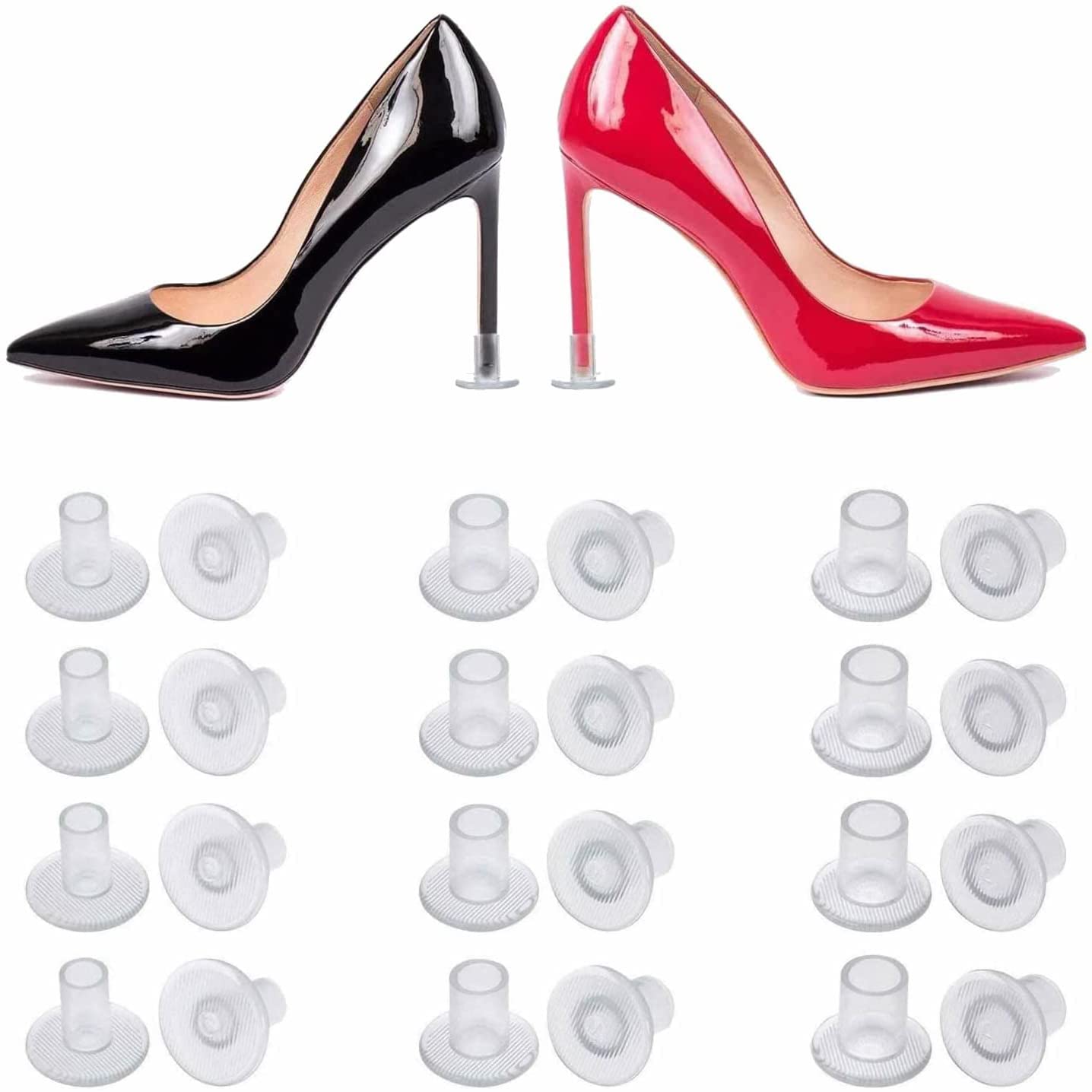 WADY 24 pairs High Heel Protectors, Shoe Heel Savers Stoppers Covers for Races, Weddings, Formal Occasions