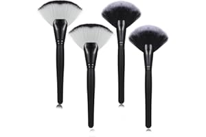 Highlighter Brush Fan Brush Facial Brushes Soft Fan Makeup Brushes for Highlighting, Blush, Bronzer, Face & Body Cosmetic Too