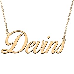 HUAN XUN Customized Custom Simple Any Name Necklace