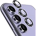 YWXTW for Samsung Galaxy A54 Camera Lens Protector, Individual Tempered Glass Camera Screen Protector Metal Ring Lens Cover for Galaxy A54 Accessories, 1 Set (Black)