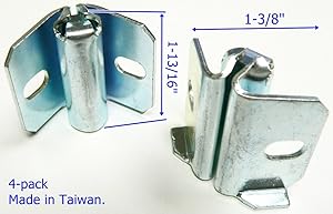 Oajen Caster Socket for 7/16" Diameter Grip Ring stem, Welding Inside Corner, 4-Pack