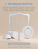 Meross Smart Water Leak Detector Hub Required App Alert IP67 HomeKit view 3