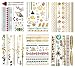 Terra Tattoos Tropical Hawaiian Temporary Tattoos - 75 Beach Metallic Tattoos