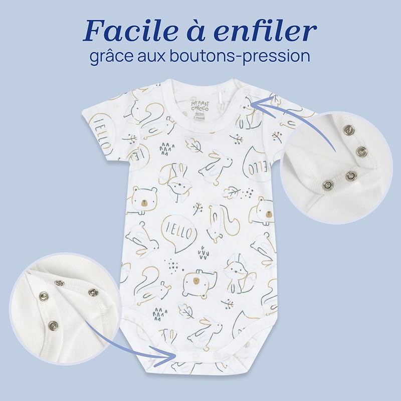Bébé garçon Lot de 4 Bodies Sans Manches