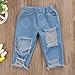 ViWorld Toddler Baby Girls Pant Set Kid Off Shoulder Tops Denim Pants Jeans 3PCS Outfits Set (White, 110(4-5Years))