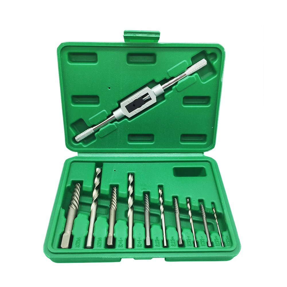 Mainpoint Screw Extractor Broken Bolt Remover Drill Guide Bits Set With