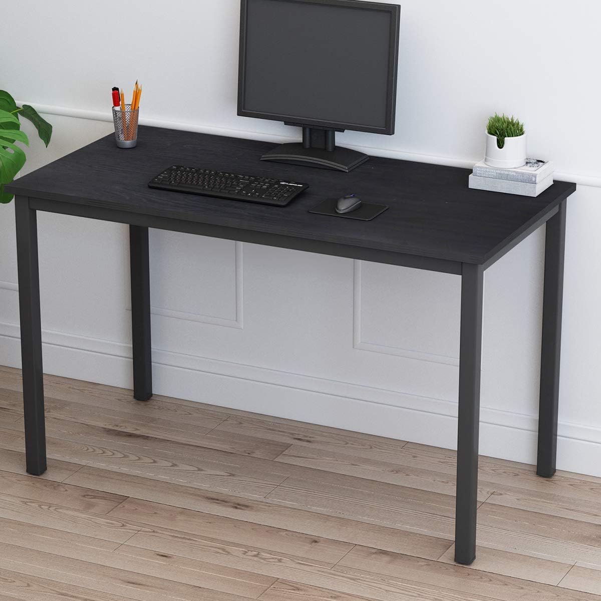 SogesPower 47 inches Computer Desk Study Table PC Laptop Office Desk Workstation for Home Office, Black