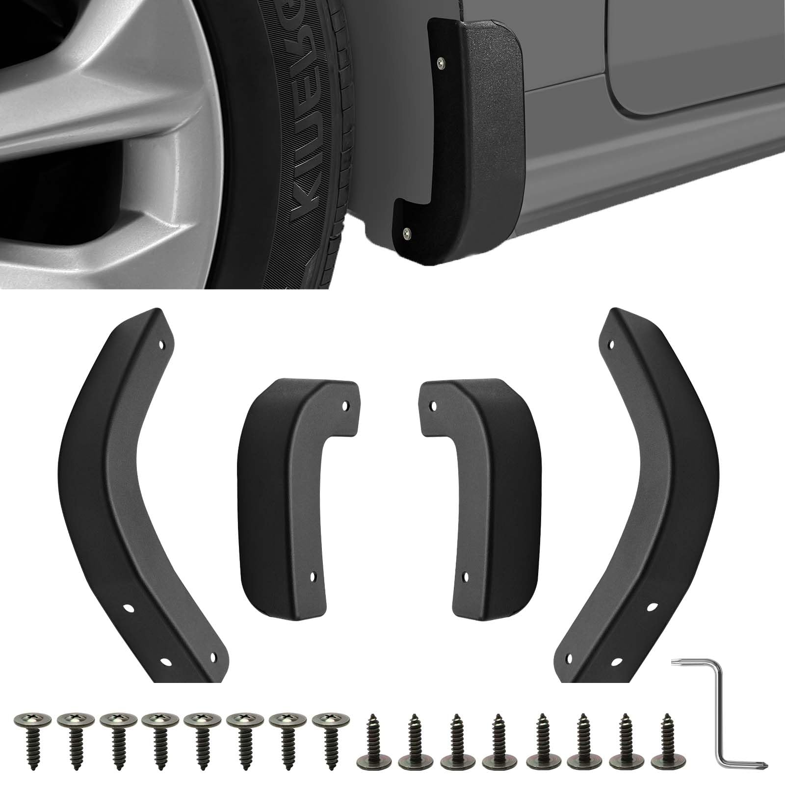 Photo 1 of Coldairsoap Mud Flap Delete for 2019-2025 Chevy Silverado 1500-13002 Mud Guards Compatible with Chevrolet Silverado 1500 Accessories Front & Rear Mudflap Replacement Kit