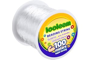 IOOLEEM 1mm Elastic Beading Cord, Stretch Beading String for Jewelry Making.