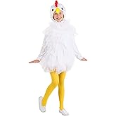 Fun Costumes Kids White Chicken Costume with Dress & Hood - Soft Fabric, Long Sleeves, Velour Hood with Detailed Beak & Eyes