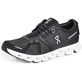 On-Women's Women's Cloud 5 Sneakers, Black/White, 7 Medium US