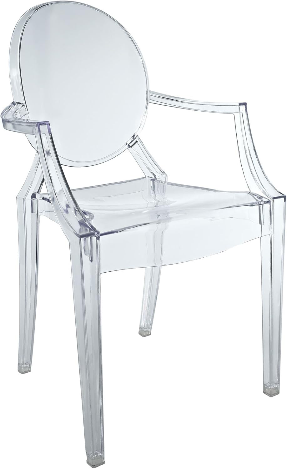 Best modway casper modern acrylic dining armchair in clear