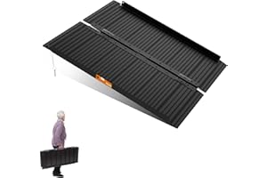 KOLOTOOL Portable Wheelchair Ramp 4ft, Non-Skid Aluminum Ramps for Wheelchairs for Home Steps, 800 LBS Capacity Handicap Ramp for Doorway, Homes, Threshold, Entry, Stairs 48" Lx 29.2" Wx2H