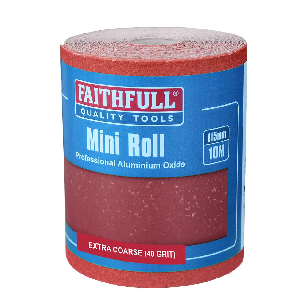 Faithfull FAIAR1040R Alox Paper Roll Red 115mm x 10M 40G