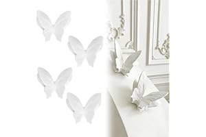 INCREWAY 4Pack 3D Butterfly Wall Stickers Plaster Decals Wall Art Decor Self-Adhesive Removable for Bedroom Living Room Home 