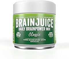 BrainJuice Nootropics Brain Support Supplement, Gluten Free Powder for Energy and Focus, Drink Mix with L Theanine, Alpha GPC