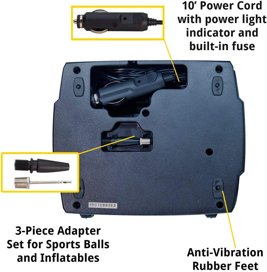 JACO SmartPro Digital Tire Inflator Pump - Premium 12V Portable Air Compressor - 100 PSI: Automotive