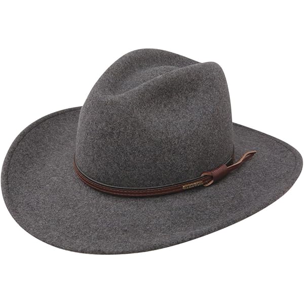 Stetson Men's Granger Crushable Wool Leather Hatband Western