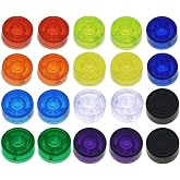 Jiayouy Guitar Effect Pedal Footswitch Toppers Foot Nail Cap Protection Cap for Guitar Effect Pedal Protection Cap Colorful 20PCS/Set
