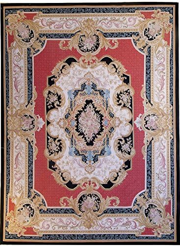 Pasargad Aubusson Hand-Woven New Zealand Wool Area Rug- 8'10" X 12' 0"
