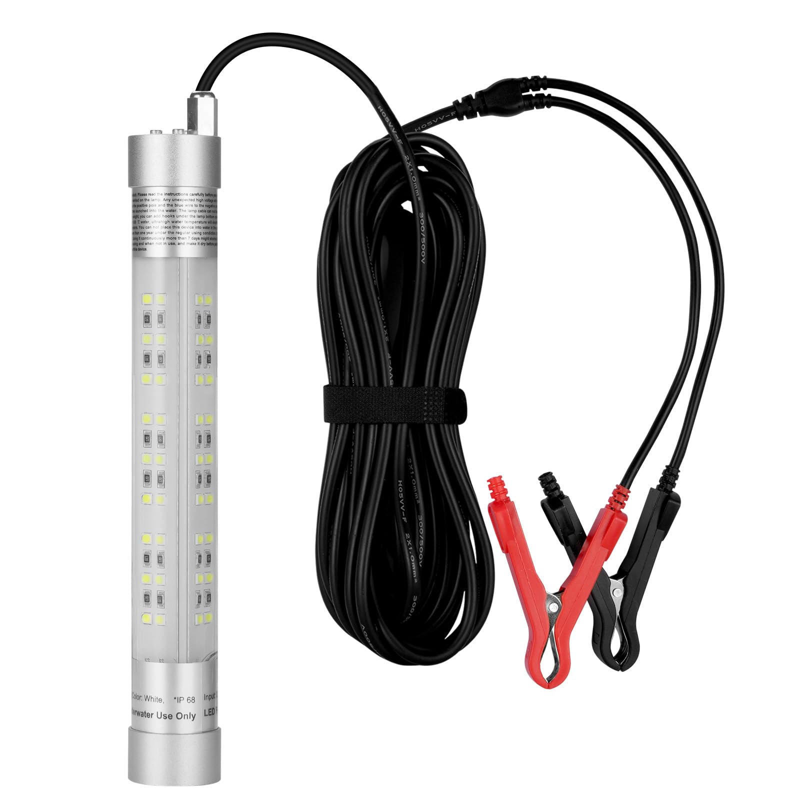 30W Underwater Fishing Lights, 3500 Lumens Super Bright Submersible Night Lure Bait Finder Attractor IP68 Waterproof Lamp for Dock Boats Kayak (Green Light)