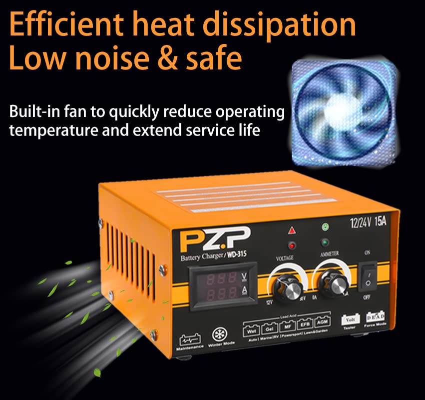 24 Volt Manual Battery Charger Automotive 015A 24v Car Battery Charger