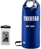 Roll-top Waterproof Dry Sack with Transparent Window-10L,20L Durable Dry Bags with Waterproof Touch Screen Friendly Phone Case (ideal for iphones), Perfect for Rafting and Other Outdoor Activities