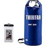 Roll-top Waterproof Dry Sack with Transparent Window-10L,20L Durable Dry Bags with Waterproof Touch Screen Friendly Phone Case (ideal for iphones), Perfect for Rafting and Other Outdoor Activities