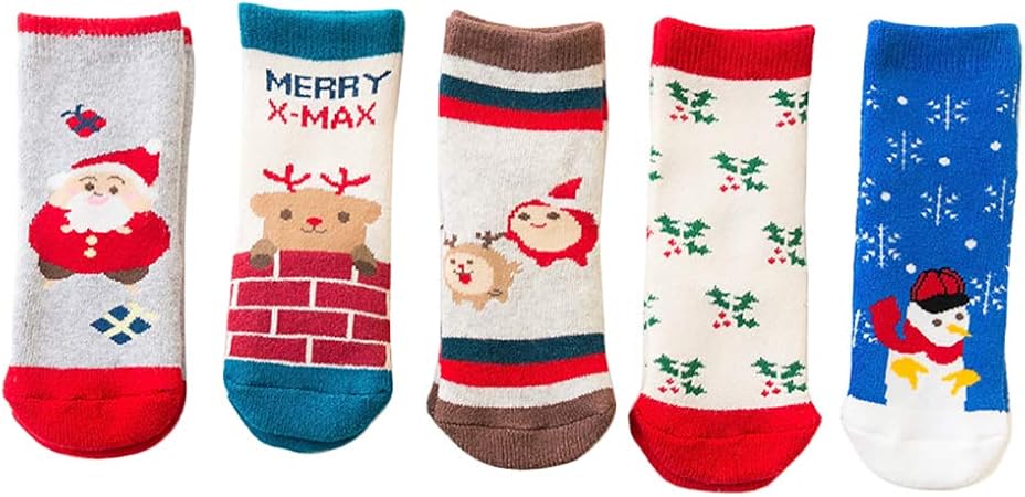 Regali Di Natale Unisex.Westeng 5 Paia Di Natale Calze Caldo Inverno Calzini Di Natale Unisex Coppie Di Regali Per Il Bambino Ragazze Ragazzo Amazon It Casa E Cucina