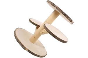 IWOWHERO 4-Layer Wooden Cupcake Stand Dessert Tower Party Cake Display Rack Rustic Tiered Fruit and Cupcake