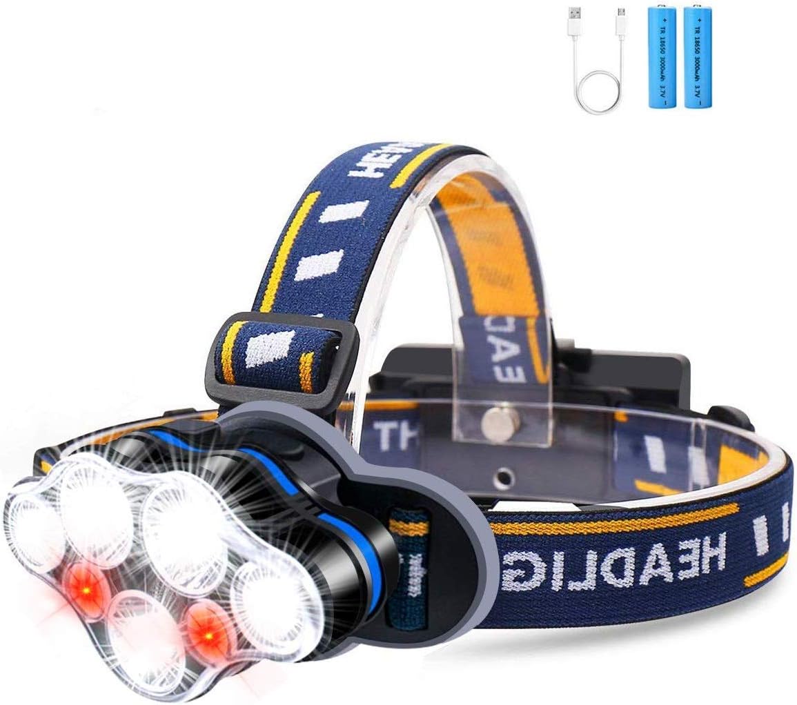 500 Lumens USB Rechargeable Headlamp, Lightweight, Super Bright LED Running Headlamp for Runner, Rainstorm Waterproof, Hoxida LED Headlight Flashlight With Sensor Switch - Built-in Battery - - 