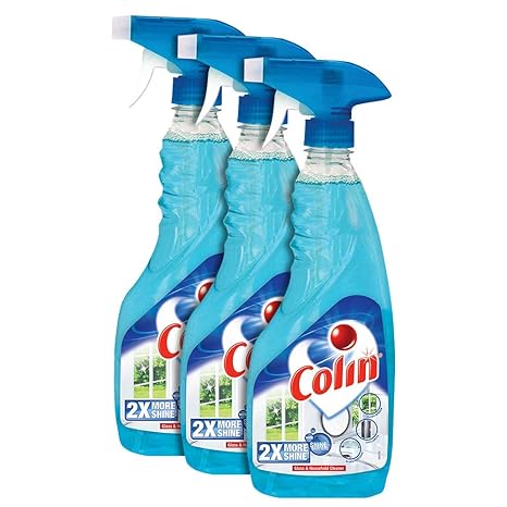 Colin Glass and Surface Cleaner Spray with Shine Boosters - 500 ml (Pack of 3)