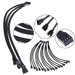 heaven2017 3-in-1 4 PIN Fan Extension Cable