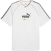 PUMA Mens King Relaxed V Neck Short Sleeve Replica Jersey Casual - Black