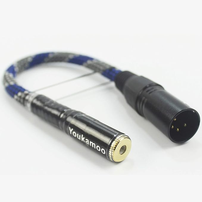 4 Pin XLR to 4.4mm Female Balanced 5 Pole Silver Plated Audio Headphone
