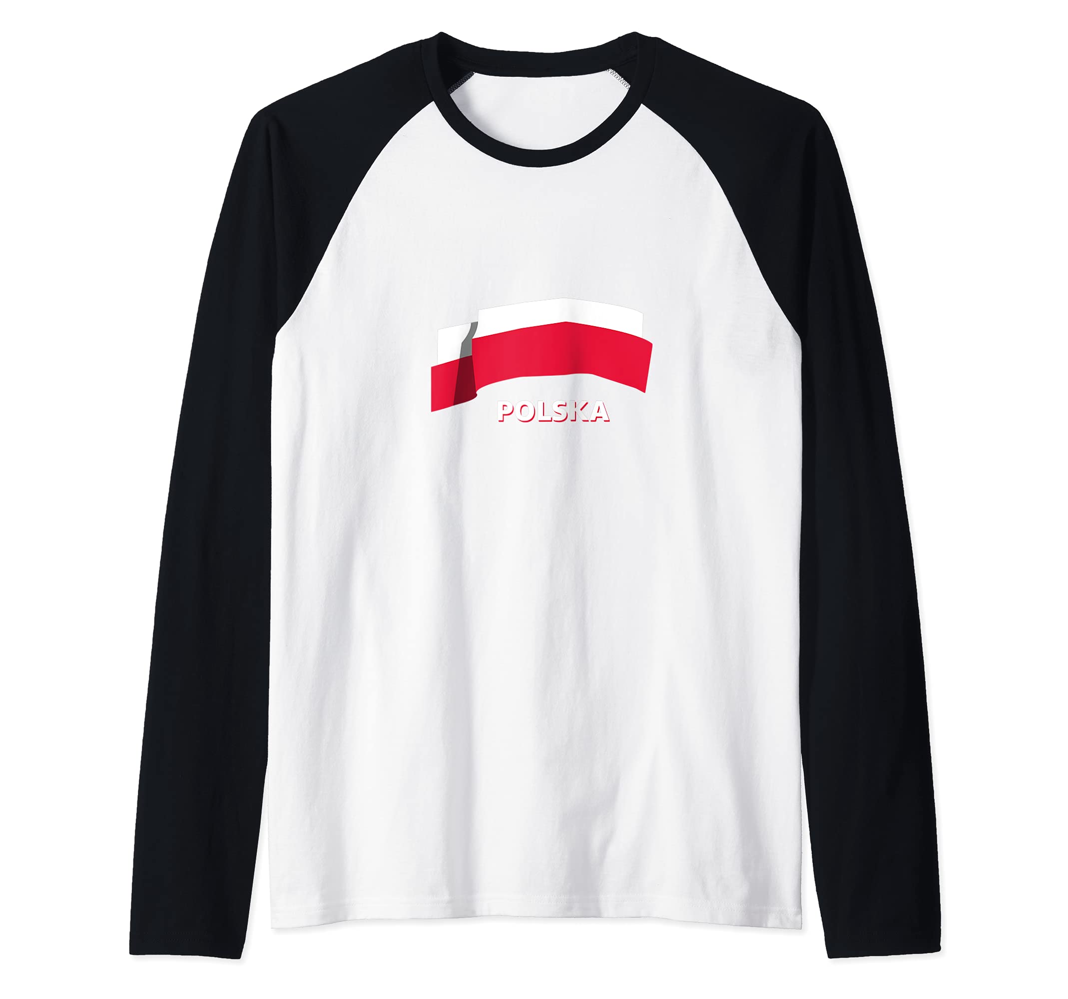 Flag Poland Raglan Baseball Tee