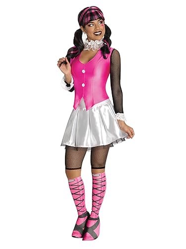 Secret Wishes Monster High Deluxe Adult Draculaura Costume, Pink