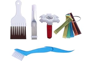 LONCHDAN 10 Pcs Air Conditioner Fin Comb Cleaner kit AC Coil Cleaning Brush 5 Different Fin Combs Condenser Fin Straightener AC Evaporator Comb Radiator Repair Clean Tool (10)