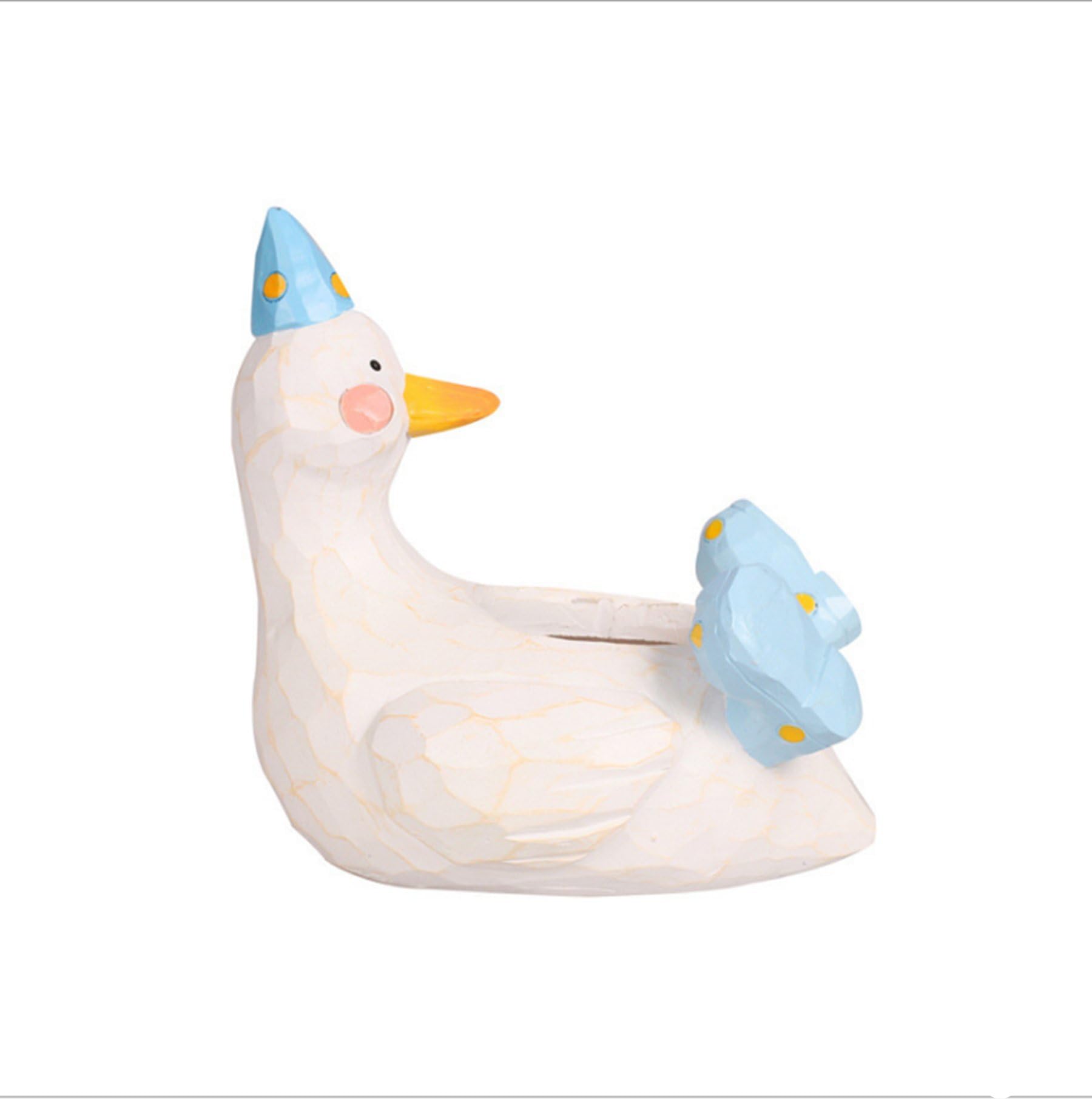 Succulent Pot Cute Animal Shaped Cartoon Home Decoration Resin Herb Planter Cactus Pot (Duck)