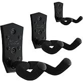 Onmiwod Guitar Wall Mount 3 Pack, Black Metal Guitar Hanger, V-Shaped Guitar Wall Hangers Mount, Guitar Holder Hook Stand Wall for Acoustic, Electric Guitar, Banjo, Bass, for Guitar Player Men Boy