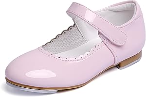 YXSS Easy Strap Tap Shoes for Girls and Boys Slip On Kid Dance Shoe for Toddler/Little Kid/Big Kid
