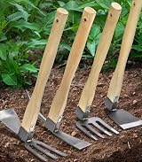 LANYOTA Garden Hoe 2in1 Garden Tools Digging Hoe and Rake with Wooden Handle view 6