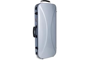 Crossrock Fiberglass Double Case for Two 4/4 Full Size Violins, Backpack Style, Silver (CRF1000DVSL