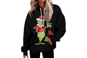 ZXCTKA Ugly Christmas Sweater Women Funny Cute Xmas Holiday Sweatshirt Winter Oversized Christmas Hoodie Pullover Tops