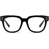 Cyxus Black Frame Blue Light Glasses for Women Men Reduce Eye Strain UV Blocking for Computer Screen 8199T01