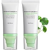 2 Pcs Centella Sunscreen, Centella Water-Fit Sun Serum SPF 50+ Light & Smooth Hyalu Cica Sunscreen