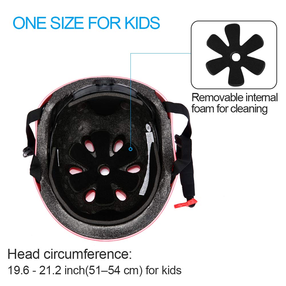 TOURNOW Kids Bike and Skateboard Helmet, CPSC Certified 11 Air Vents Adjustable Dial Helmet for Rollerblading Skateboard Cycling Skating Bike Scooter (Orange, S)