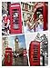 Cafurty Telephone Piggy Bank, Red Metal London Street Telephone Booth Piggy Bank Coin Bank Coin Box - Mini(4.5